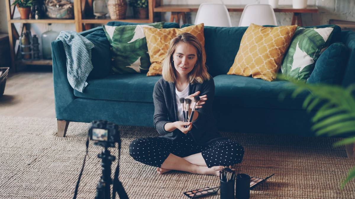 Influencer luggage setup showcasing travel organization for creators with branded gear and clean layout